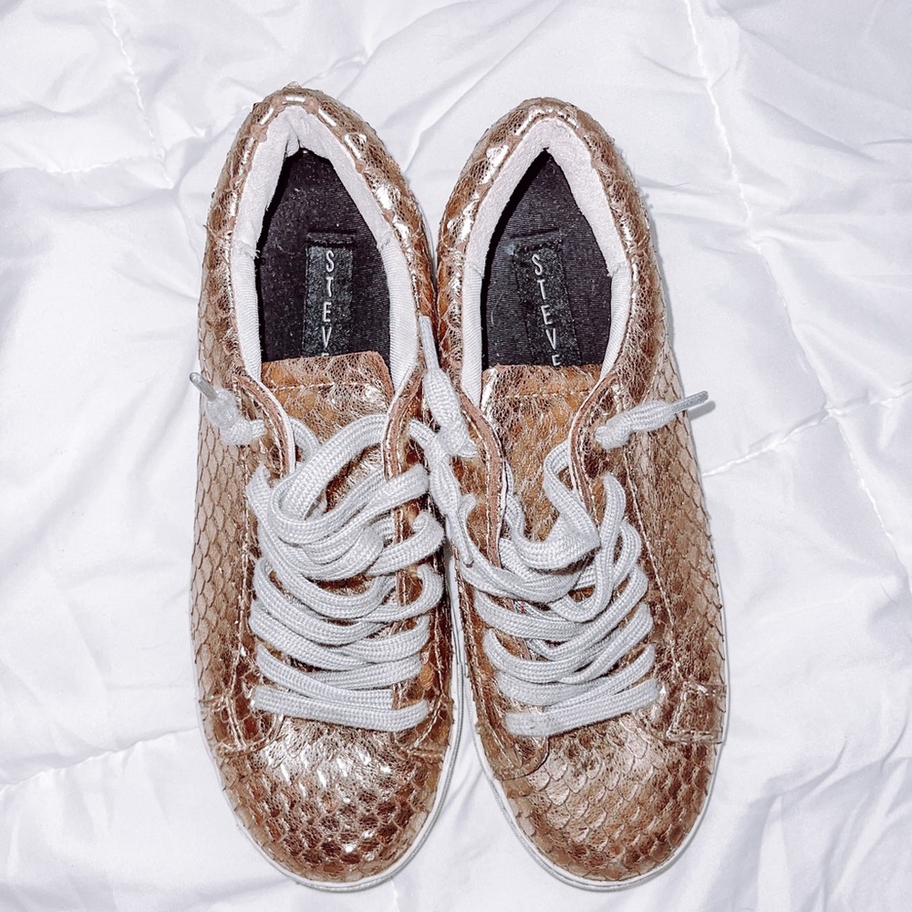 Steve Madden Gold Sneakers